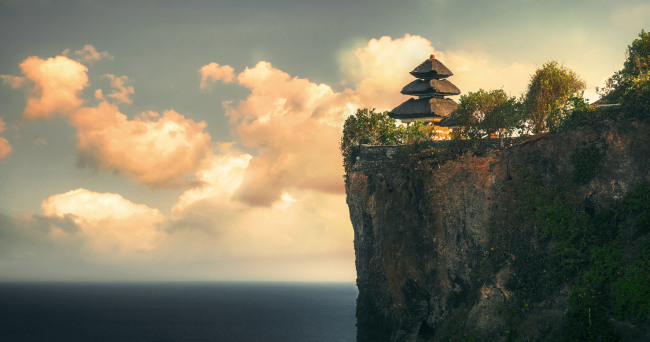 Uluwatu Temple - you can only see it from afar. The temple can access only believers